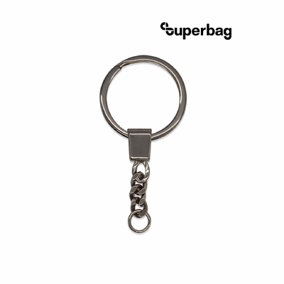 Кольцо с цепочкой Ring для обвеса, L=7см (чёрный никель)