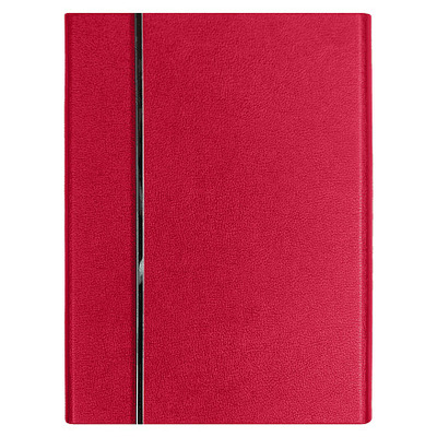 Ежедневник Alfa Bird Petrus A5, красный, недатированный, в твердой обложке с металлическим элементом