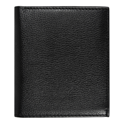 Кошелек с картхолдером Leather Plain, чёрный