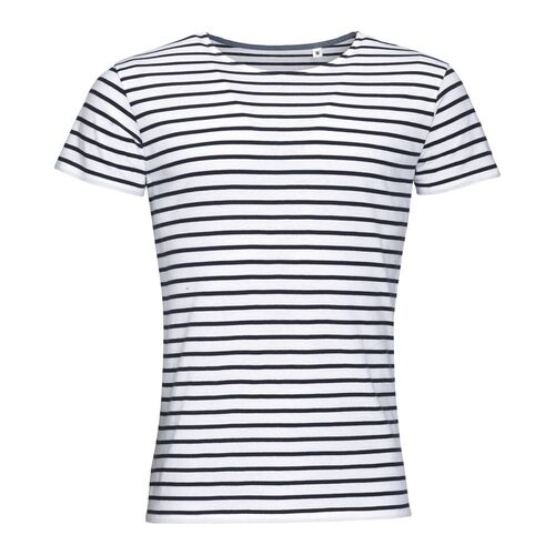 Футболка Miles Men белая с темно-синим, размер M