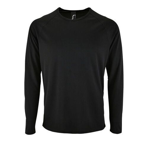 Футболка с длинным рукавом Sporty LSL Men черная, размер 3XL