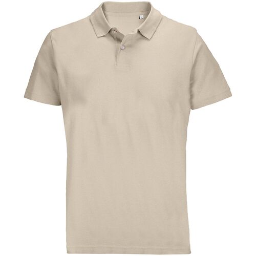 Рубашка поло унисекс Pulse, бежевая (льняная), размер L
