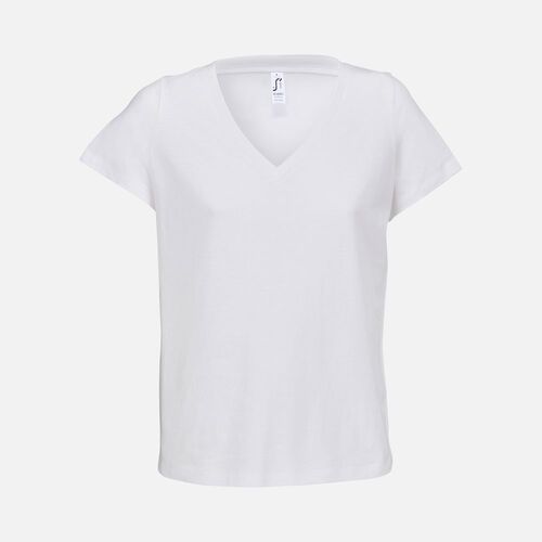 Футболка женская Regent Women с V-образным вырезом, белая, размер XL