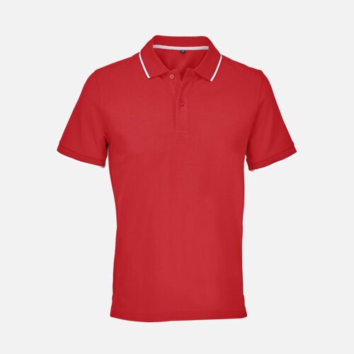 Рубашка поло унисекс Palermo, красная с белым, размер M