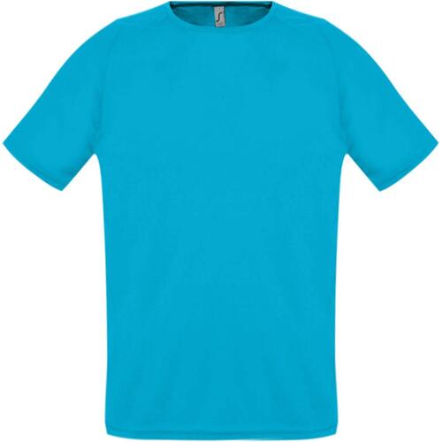 Футболка унисекс Sporty 140 бирюзовая, размер XXs