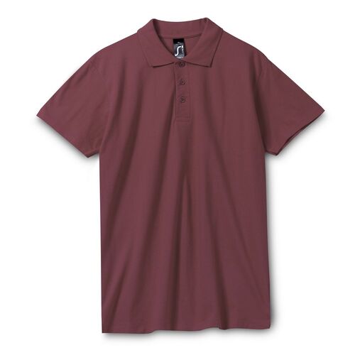 Рубашка поло мужская Spring 210 бордовая, размер XL