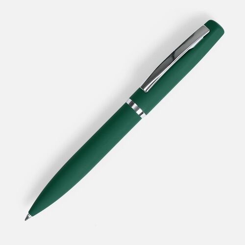 Ручка шариковая Bolt Soft Touch, зеленая