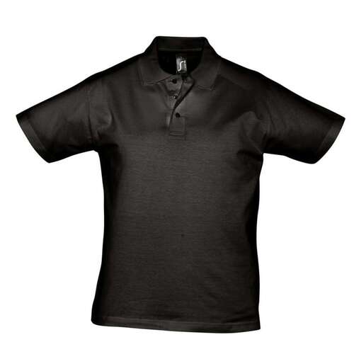 Рубашка поло мужская Prescott men 170 черная, размер XXL