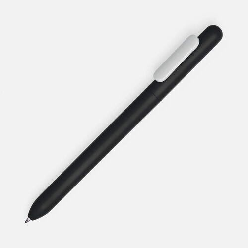 Ручка шариковая Swiper Soft Touch, черная с белым