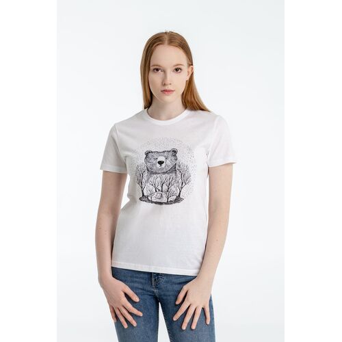 Футболка женская Bear, белая, размер XL