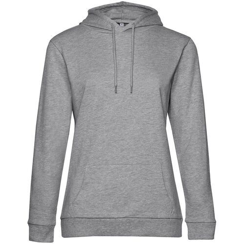Толстовка с капюшоном женская Hoodie, серый меланж, размер M
