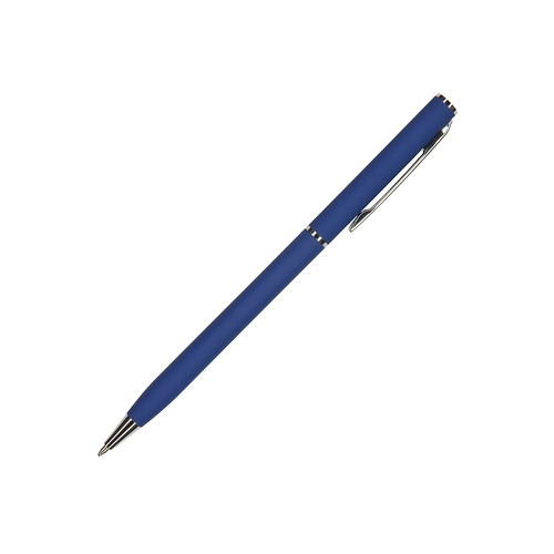 Ручка шариковая автоматическая BrunoVisconti® "PALERMO" цвет корпуса синий, soft-touch, 0.7 мм