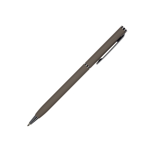 Ручка шариковая автоматическая BrunoVisconti® "PALERMO" цвет корпуса серый, soft-touch, 0.7 мм