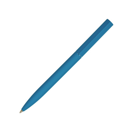 Шариковая металлическая ручка "Minimalist" софт-тач, морская волна