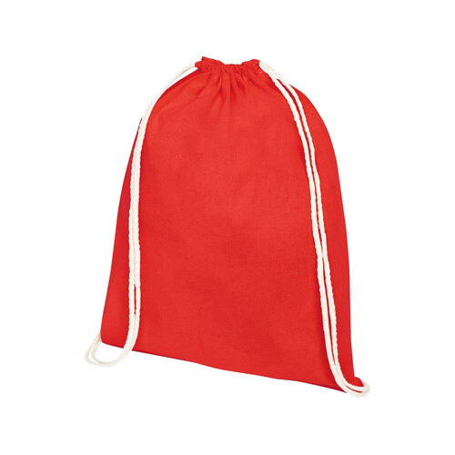 Рюкзак со шнурком Tenes из хлопка плотностью 140 г/м2, красный