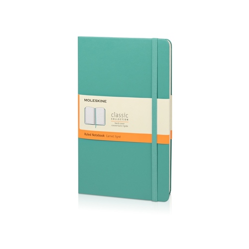 Записная книжка Moleskine Classic (в линейку) в твердой обложке, Large (13х21см), морская волна