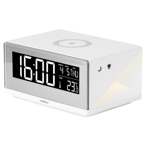 Часы с беспроводным зарядным устройством Rombica Timebox 2, белый (Р)