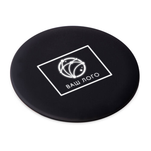 Беспроводное зарядное устройство с подсветкой логотипа "Moon spot", 10 Вт, soft-touch