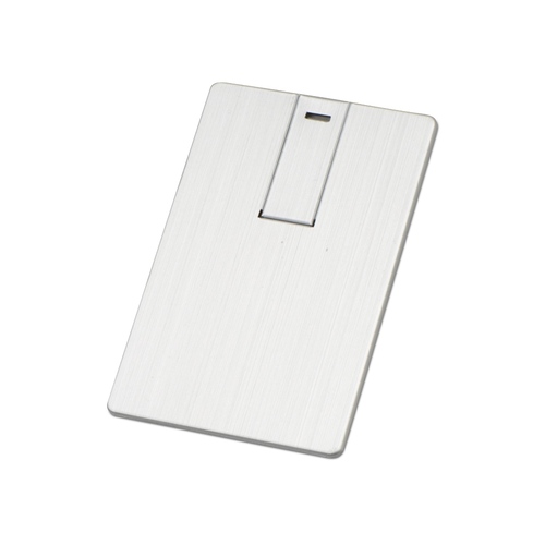 Флеш-карта USB 2.0 64 Gb в виде металлической карты "Card Metal", серебристый