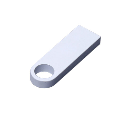 USB 3.0-флешка на 64 Гб с мини чипом и круглым отверстием, белый