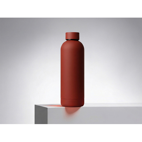 Вакуумная термобутылка "Cask" Waterline, soft touch, 500 мл, красный