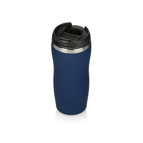 Термокружка "Double wall mug C1", soft touch, 350 мл, темно-синий (Р)