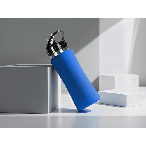 Бутылка для воды "Bottle C1", сталь, soft touch, 600 мл, синий