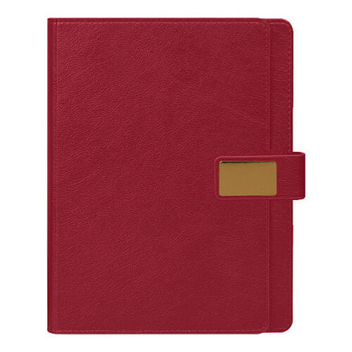 Ежедневник в суперобложке Alfa Mocco Business Edition B5, полутвердый, бордовый с золотом