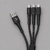 Дата-кабель Armor 3 в 1: micro USB, USB-C, Ligthning, 1.2м, черный, Deppa