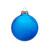 Стеклянный елочный шар "Christmas bauble", синий прозрачный, с серебристым колпачком в черной коробке