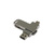USB 2.0- флешка на 16 Гб поворотный механизм 2 в 1, c дополнительным разъемом Type-C с одноцветным металлическим клипом, серебристый