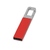 Флеш-карта USB 2.0 16 Gb с карабином "Hook", красный/серебристый