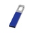 Флеш-карта USB 2.0 16 Gb с карабином "Hook", синий/серебристый