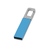 Флеш-карта USB 2.0 16 Gb с карабином "Hook", голубой/серебристый