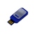 USB-флешка промо на 32 Гб прямоугольной формы, выдвижной механизм, синий