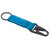 Брелок-ремувка "Carabinier" из ткани с вставкой из экокожи и карабином, синий