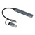 USB-хаб «Link» с коннектором 2-в-1 USB-C и USB-A, 2.0/3.0, серый