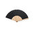Веер CALESA с деревянными вставками и тканью из полиэстера, черный