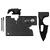 Карточка Tools leeds, 9 функций, инструменты из нержавеющей стали, корпус из полупрозрачного черного пластика