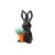 Ножницы и магнит со скрепками Bunny, чёрные