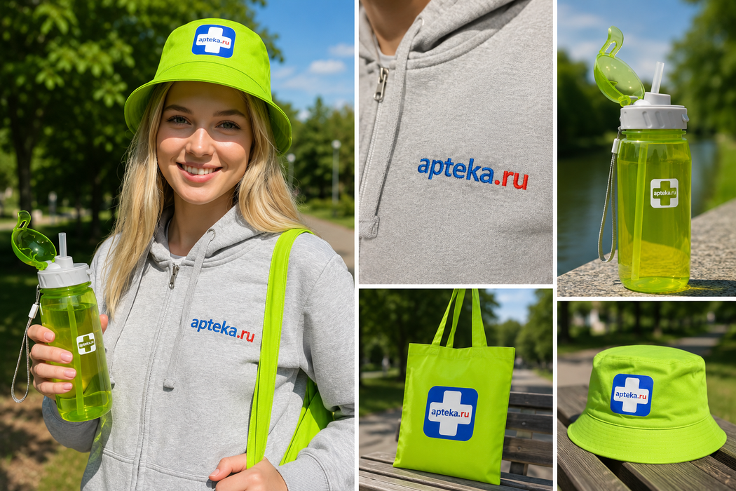 Практичный мерч для активной команды Аптека.ру